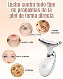 MASAJEADOR FACIAL LED ORIGINAL - REGENERADOR/ REAFIRMANTE Y REDUCTOR DE ARRUGAS + 2 MASCARILLAS FACIALES PARA OJERAS Y ACNÉ/ TODO POR S/89